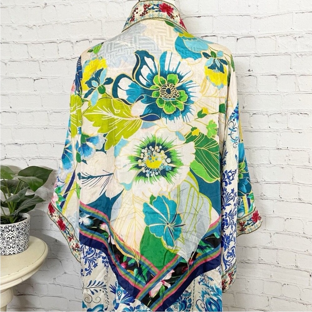 Johnny Was Multicolor Floral Patchwork Top - image 6